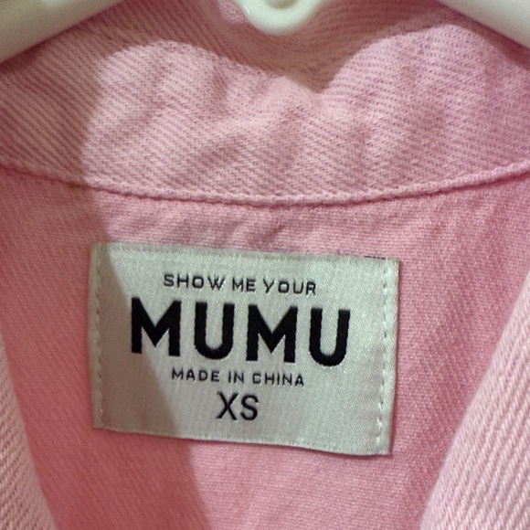 Show Me Your MuMu Light Pink Denim Romper - Picture 2 of 9